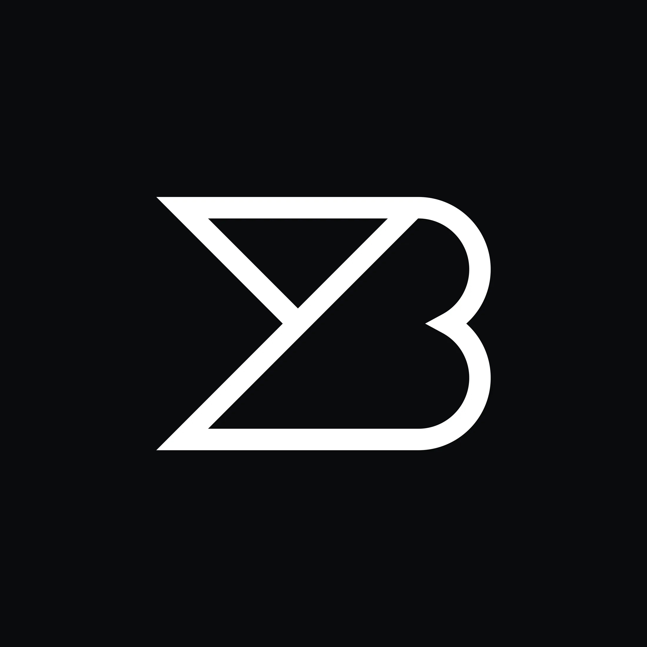 White geometric Moto Borgotaro monogram on black