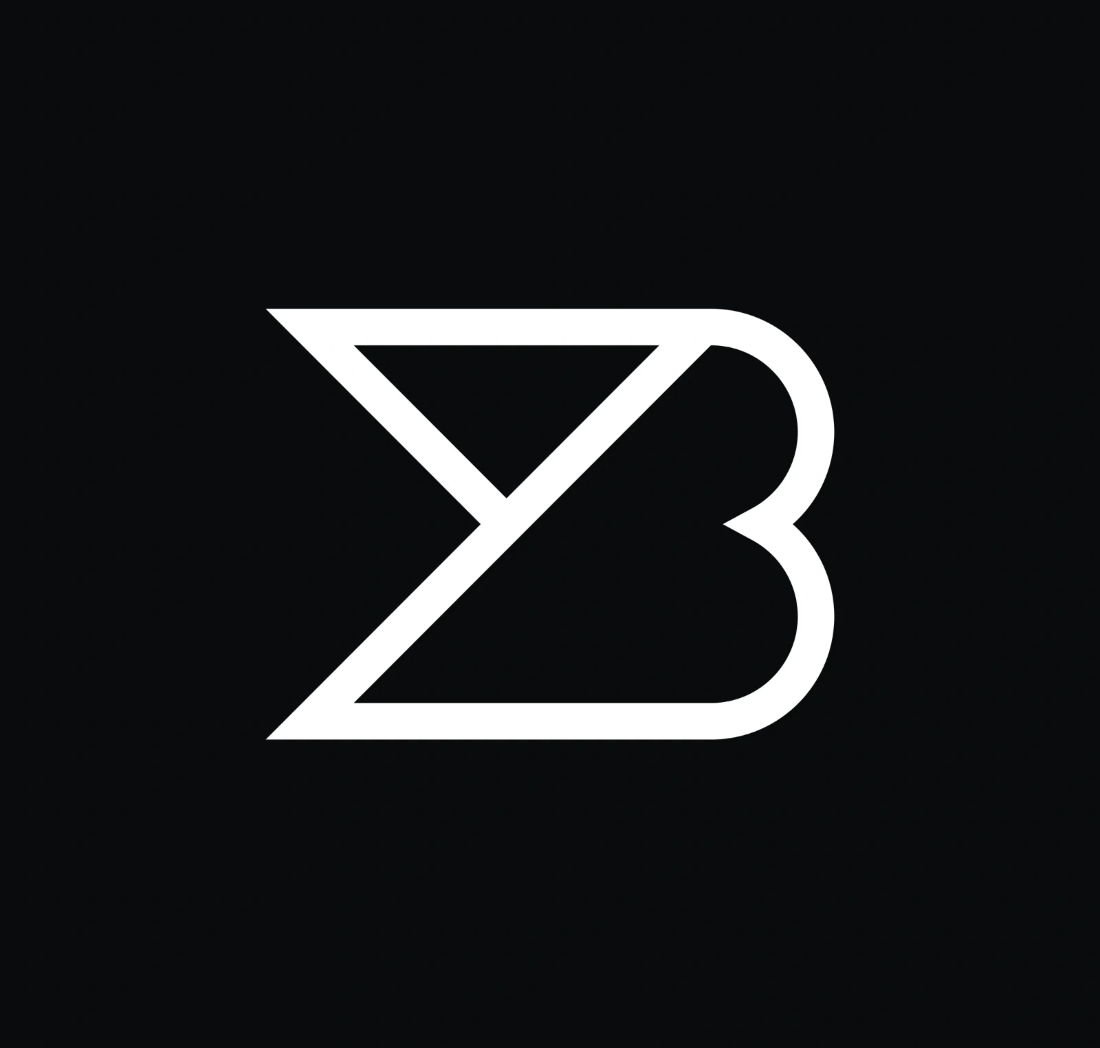 White geometric Moto Borgotaro monogram on black