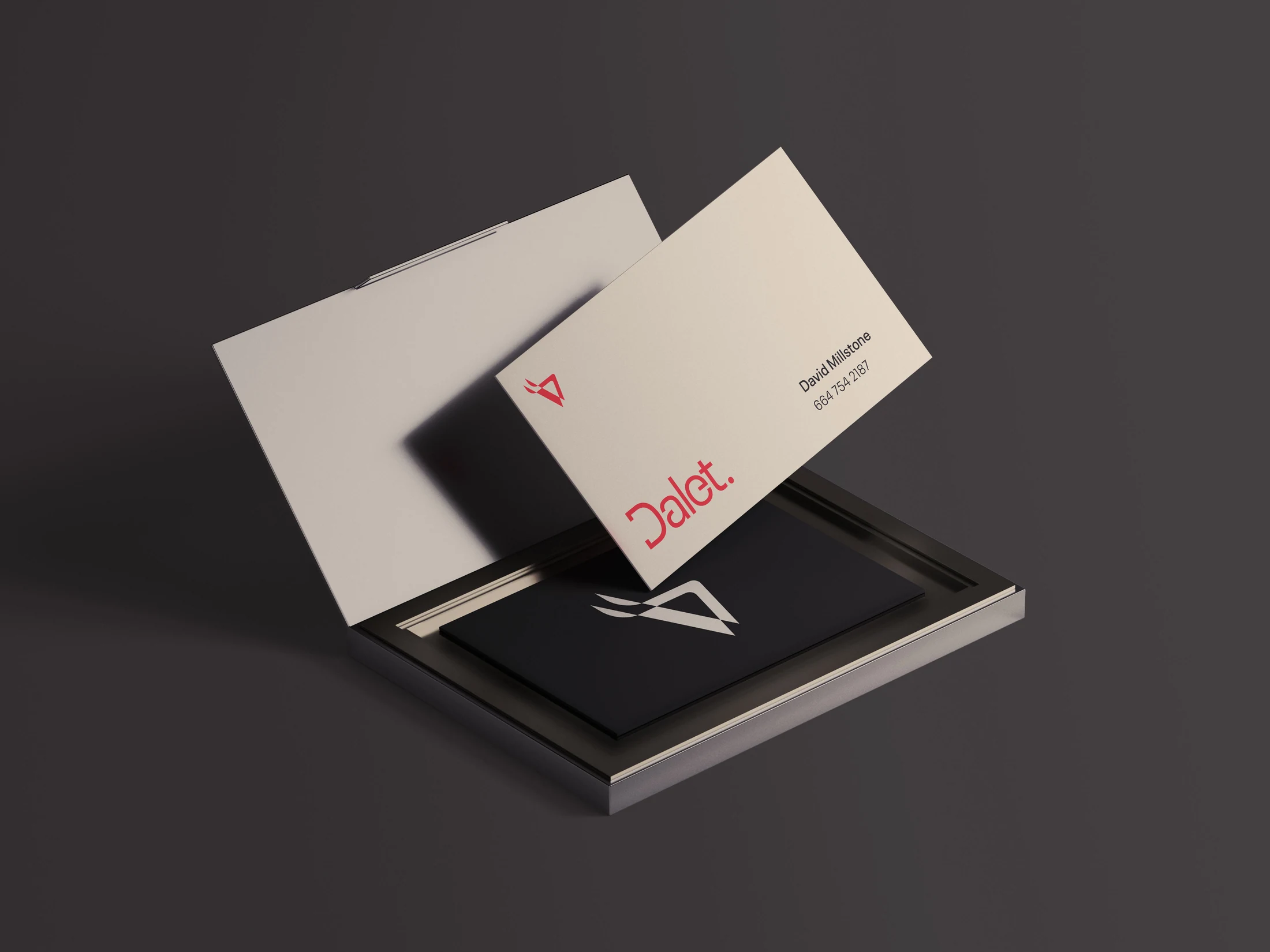 Dalet — business card identity mockup