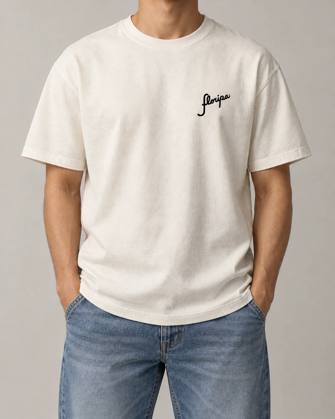 floripa off white tee asian denim