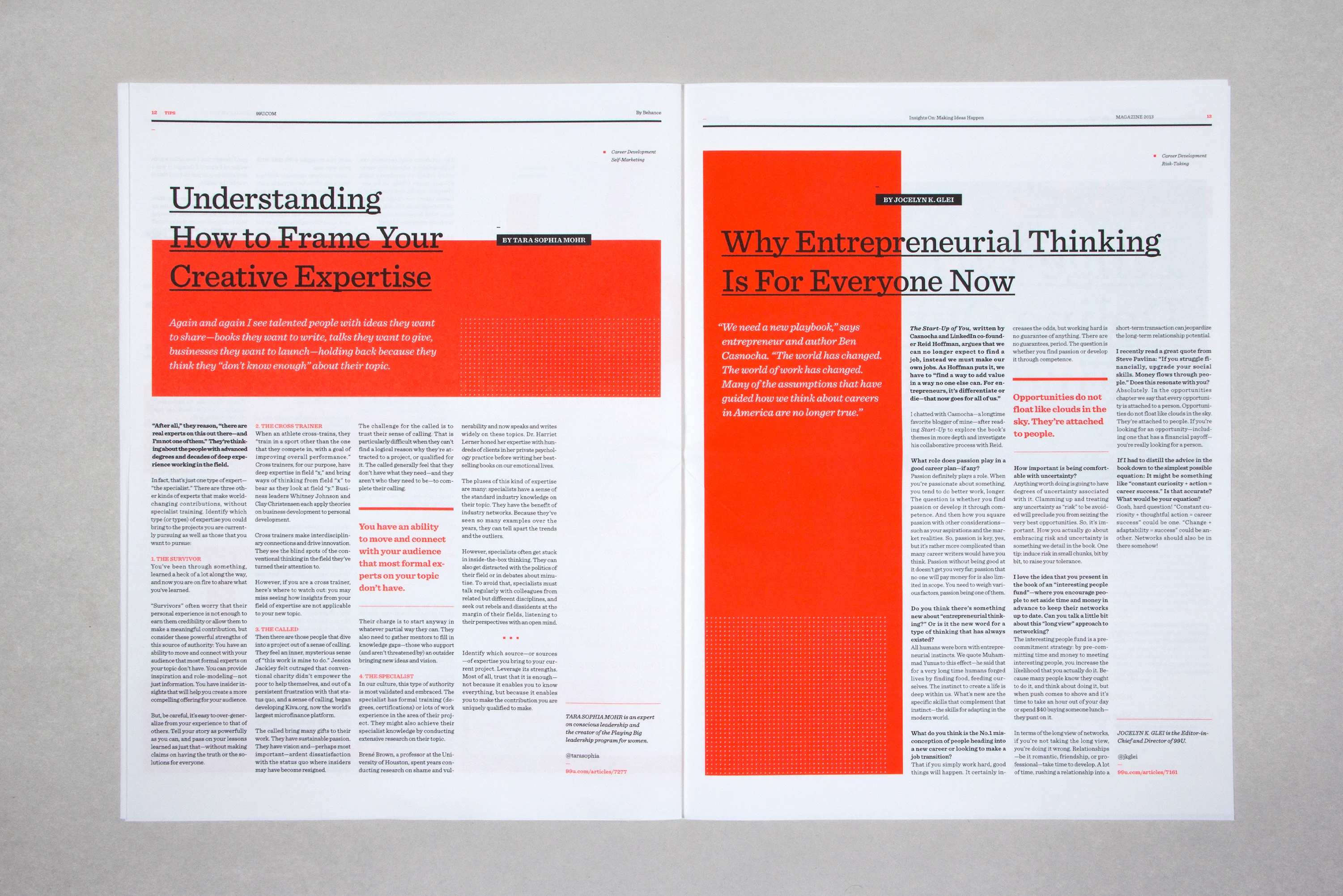 99U Magazine 2013 — editorial, art direction, behance, image 54